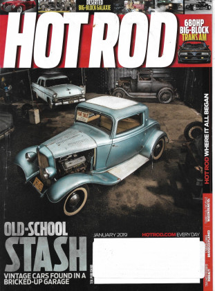 HOT ROD 2019 JAN - OLD SCHOOL STASH, GALAXIE, TANS AM, '74 CHEVELLE WAGON